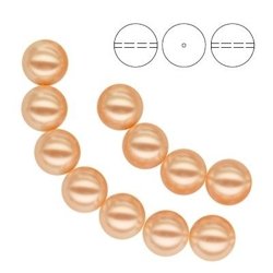 PRECIOSA 131-10-011 Round Pearl Maxima 8 mm PEACH 1 pkg. = 10 pcs.