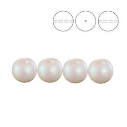 PRECIOSA 131-10-011 Round Pearl Maxima 8 mm PEARLESCENT WHITE 1 pkg. = 10 pcs.