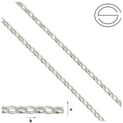 Rolo RP 116 Sterling Silver 925 Silver Chain for Jewelry Making RHODIUM PLATED