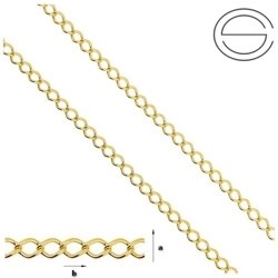 Rombo R1Z 50 Sterling Silver 925 Silver Chain for Jewelry Making GOLD PLATED