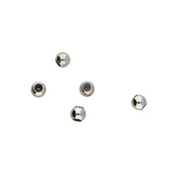 STO-02P Ball spacer stopper with silicon 8mm silver 925 RHODIUM