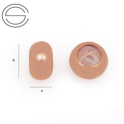 STO-03RG Donut spacer stopper with silicon 7x3 silver 925 ROSE GOLD