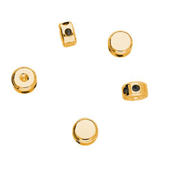 STO-04Z Spacer stopper with silicon 4 holes silver 925 GOLD PLATED
