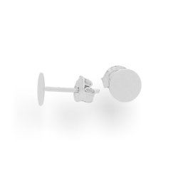 SZT-261 Silver stud earrings CIRCLES 5mm - SILVER 925