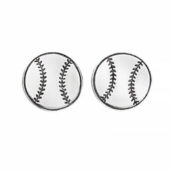 SZT-263 Silver stud earrings BASKETBALL - SILVER 925