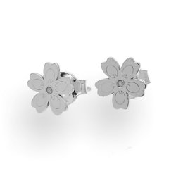 SZT-419 silver flower stud- silver 925