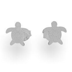 SZT-543 Silver turtle earrings - silver 925