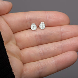 SZT-703 Silver earrings LADYBIRD - SILVER 925