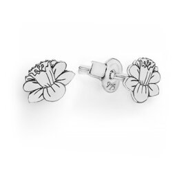 SZT-704 Silver earrings JONQUIL FLOWER - SILVER 925