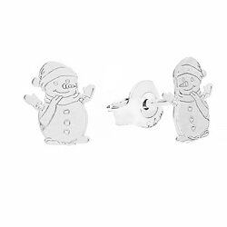 SZT-748 Silver earrings SNOWMAN CHRISTMAS - Silver 925