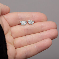 Silver earrings BUTTERFLY - SILVER 925