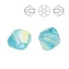 5328 MM 4 Swarovski XILION Bicone AQUAMARINE AB