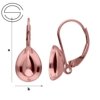 BARG-88/10 Leverbacks for 4320 Pear 10mm - Earring Hooks - Sterling Silver 925 Rose Gold Plated