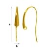 BOZ-22D  Earwires Silver Gold Plated