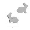 CL-423 RABBIT Plate 8,6 x 9 mm Sterling Silver 925