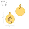 CL-585 VIRGO Zodiac Pendant 9,0 mm Sterling Silver 925