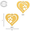 CL-623 Heart and paw pendant 18.05 mm silver