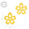 CLZ-418 FLOWER Pendant 21,0 mm Sterling Silver 925 Gold Plated