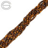 KN-RF-3,0 TIE Natural stone - round faceted - TIGER EYE - Strand