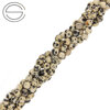 KN-RF-6,0 JAS DAL Natural stone - round faceted - DALMATIAN JASPER - Strand