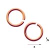 KRG-0,8x4,0 Open jump rings, silver 925 ROSE GOLD PLATED