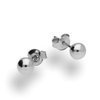 KSKp-6 Silver ball stud earrings 6mm 925 rhodium