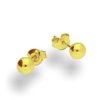 KSKz-3 Silver earrings - ball studs 3mm 925 gold plated