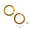 KZ-0,7x2,1 Open jump rings, silver 925 GOLD PLATED