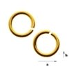 KZ-0,8x2,1 Open jump rings, silver 925 GOLD PLATED