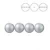 PRECIOSA 131-10-011 Round Pearl Maxima 8 mm PEARLESCENT GREY 1 pkg. = 10 pcs.