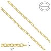 Rolo FZRXZ-040 Silver Chain for Jewelry Making 10 cm Sterling Silver 925 Gold Plated