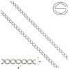 Rombo R1P 50 Sterling Silver 925 Silver Chain for Jewelry Making RHODIUM PLATED