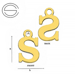 CLZ-682S Zawieszka Alfabet Literka S Srebro pr. 925