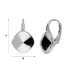 BAP-85/10 A Leverbacks for 4470 Square 10mm - Earring Hooks - Sterling Silver 925 Rhodium Plated