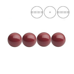 PRECIOSA 131-10-011 Round Pearl Maxima 12 mm CRANBERRY - 1 pkg. = 30 pcs.