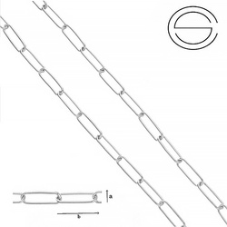 LRW-070 Łańcuszek 10 cm Srebro 925