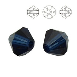 5328 MM 4 Swarovski XILION Bicone DARK INDIGO 2 pcs.