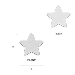 CL-332B STAR Plate 5,8 x 6,0 mm Sterling Silver 925