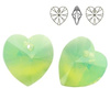 6228 MM 14 Swarovski Heart CHRYSOLITE OPAL