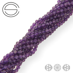 KN-RF-2,0 AME Natural stone - round faceted - AMETHYST