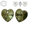 6228 MM 14 Swarovski Heart IRIDESCENT GREEN IRIG