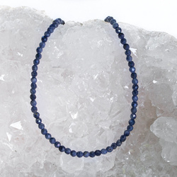 KN-RF-3,0 SAP Natural stone - round faceted - SAPPHIRE - Strand