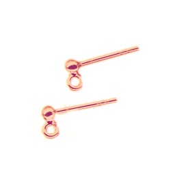 STWRG-3 Ball earring 3mm with loop SILVER 925 ROSE GOLD