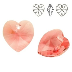 6228 MM 14 Swarovski Heart ROSE PEACH