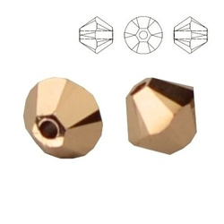 5328 MM 4 Swarovski XILION Bicone ROSE GOLD ROGL 2x