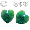 6228 MM 18 Swarovski Heart EMERALD AB