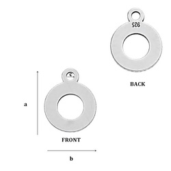 CL-202 Circle Pendant 6,0 mm Sterling SIlver 925