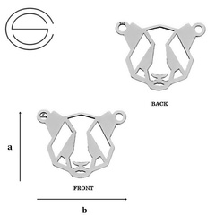 CL-486 Baza PANDA 15,1 mm Srebro 925