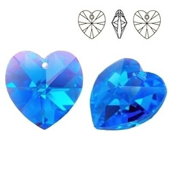 6228 MM 14 Swarovski Heart SAPPHIRE AB