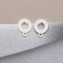 SH-200 HALFBALL EARRING WITH LOOP SILVER 925